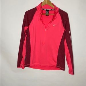 PINK VS pink half zip pullover sweater, SZ Large